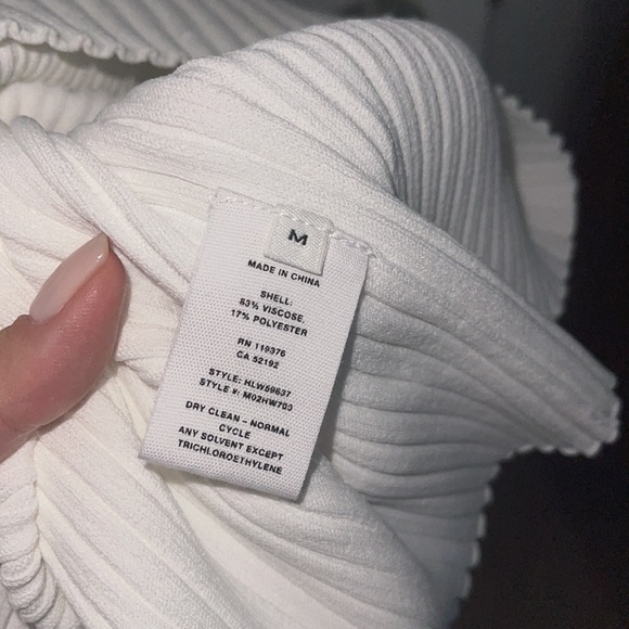 Helmut Lang White Ribbed Dress - Picture 6 of 6